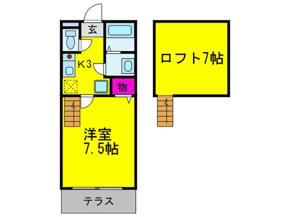 アヴェニール鳳の物件間取画像